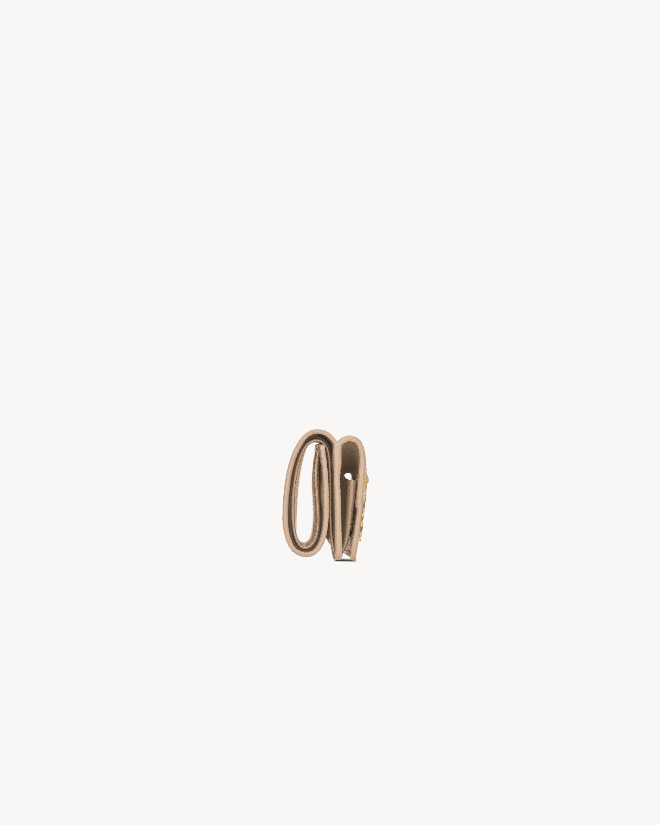 YSL LINE origami tiny wallet in grained leather