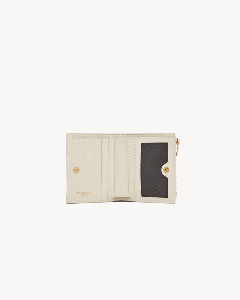 CASSANDRE MATELASSÉ bi-fold wallet in grain de poudre leather