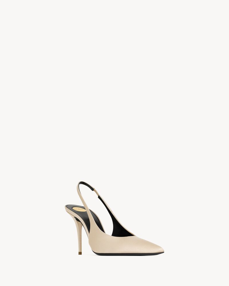 NORMA Slingback-Pumps aus Satin-Crêpe