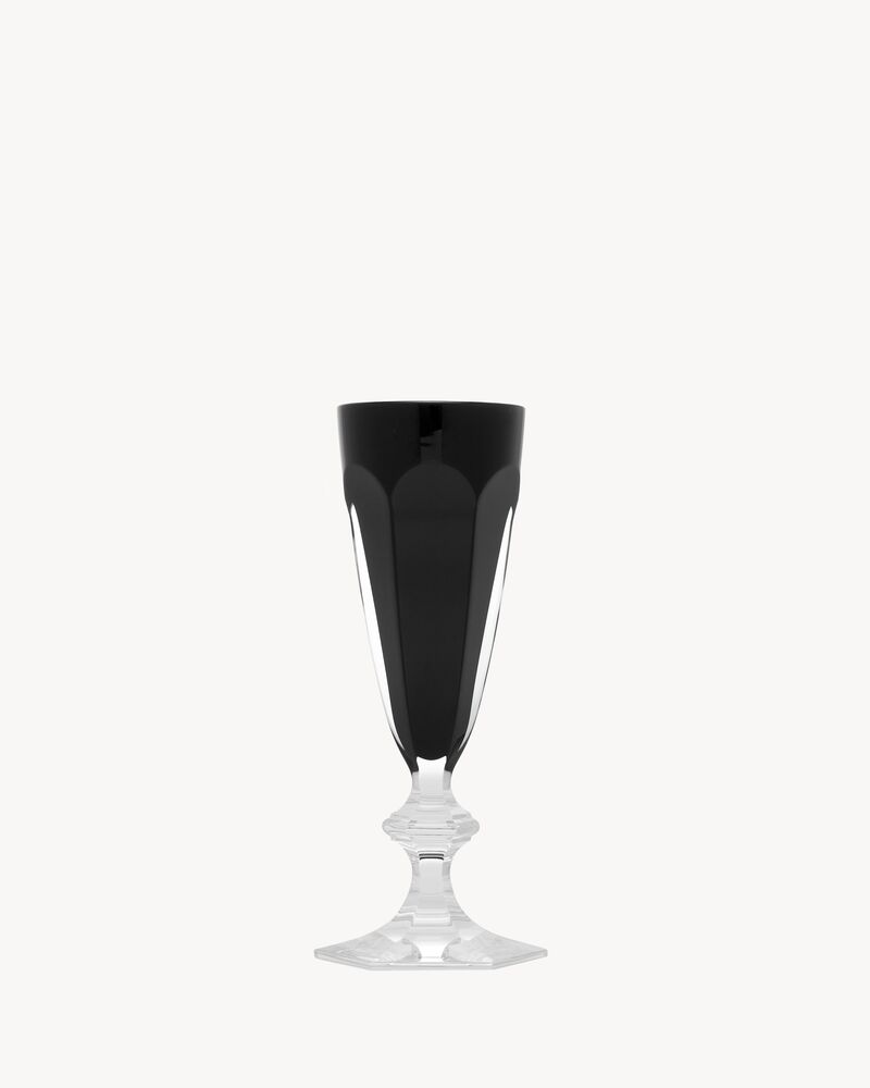 Baccarat flutes in black crystal