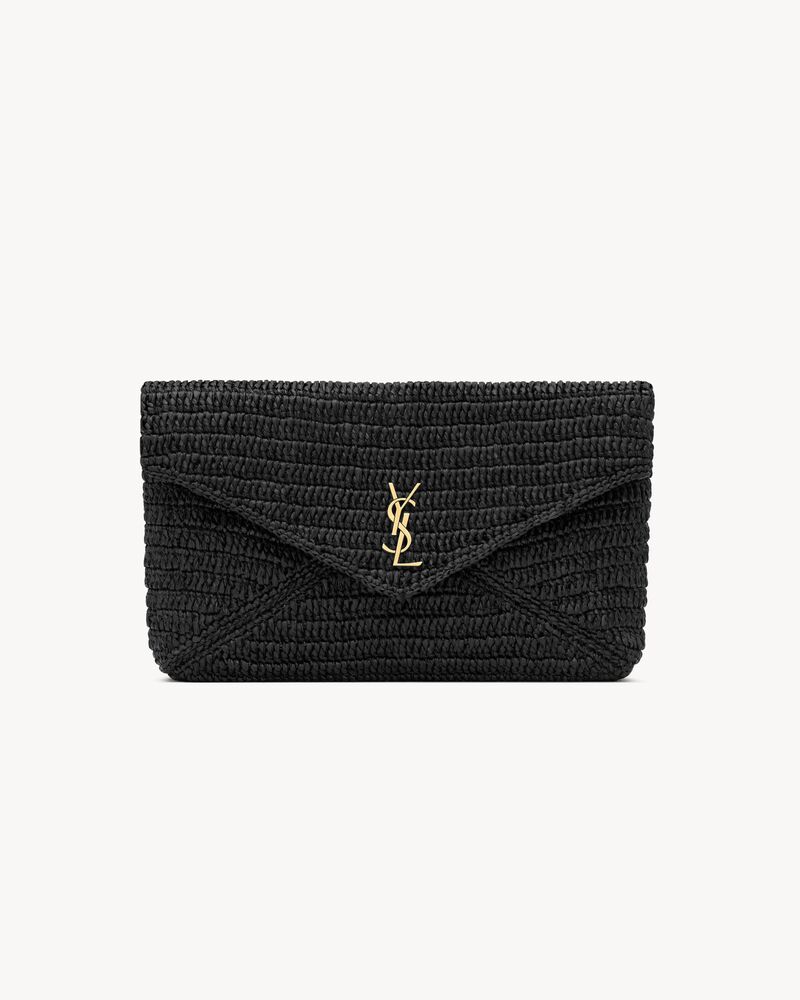 CASSANDRE Large Envelope-Pouch aus Raffia