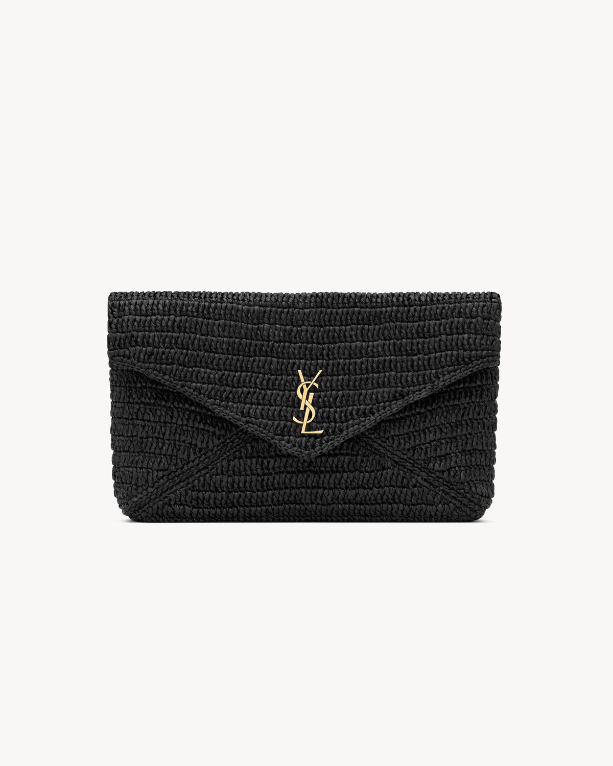 cassandre large envelope pouch in raffia