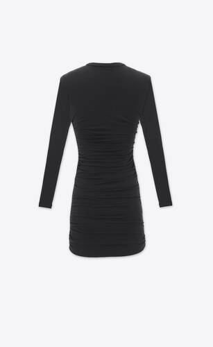 ruched dress in wool jersey