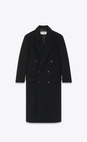 Long coat in wool | Saint Laurent | YSL.com