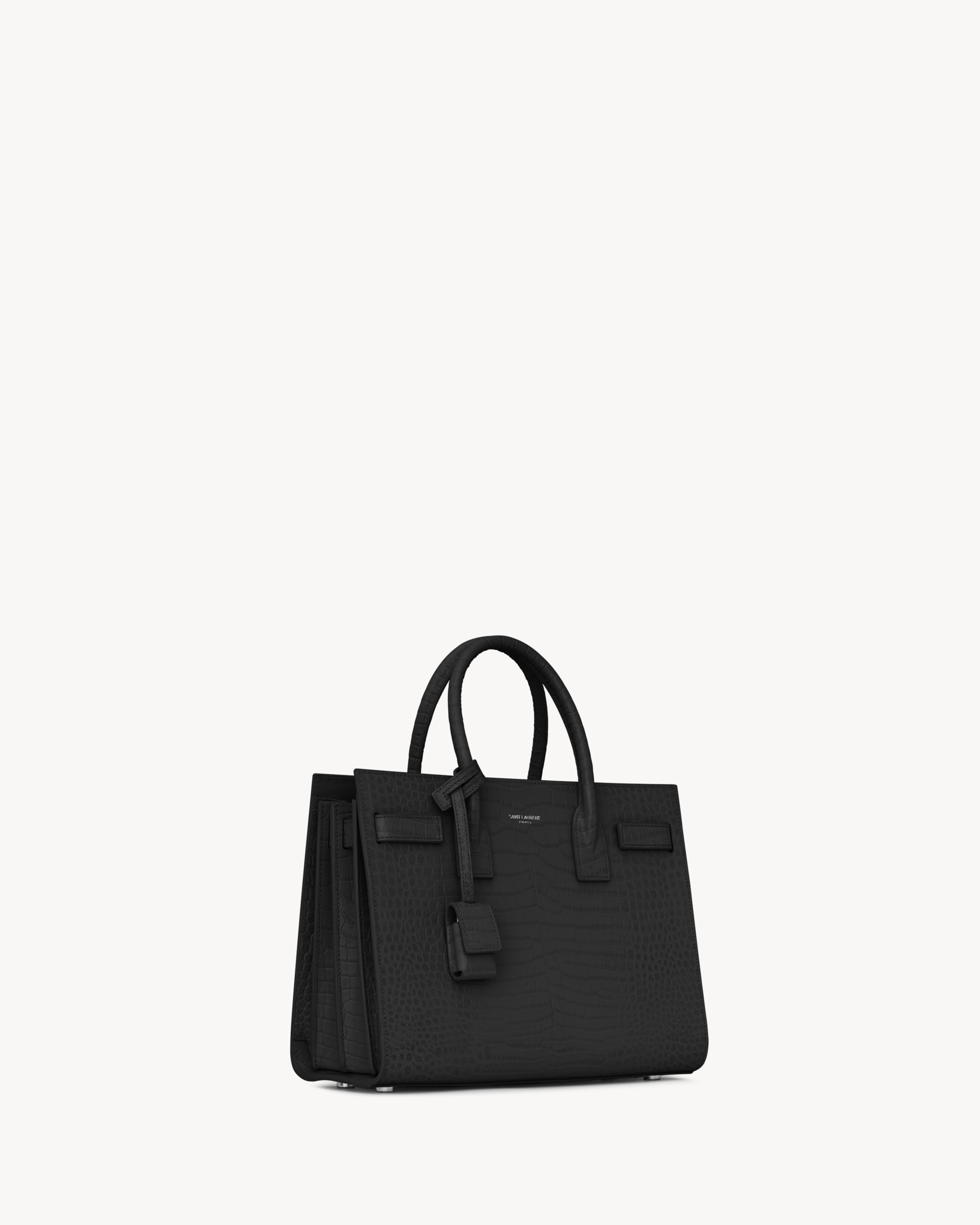 SAC DE JOUR EN CUIR EMBOSSÉ CROCODILE - baby