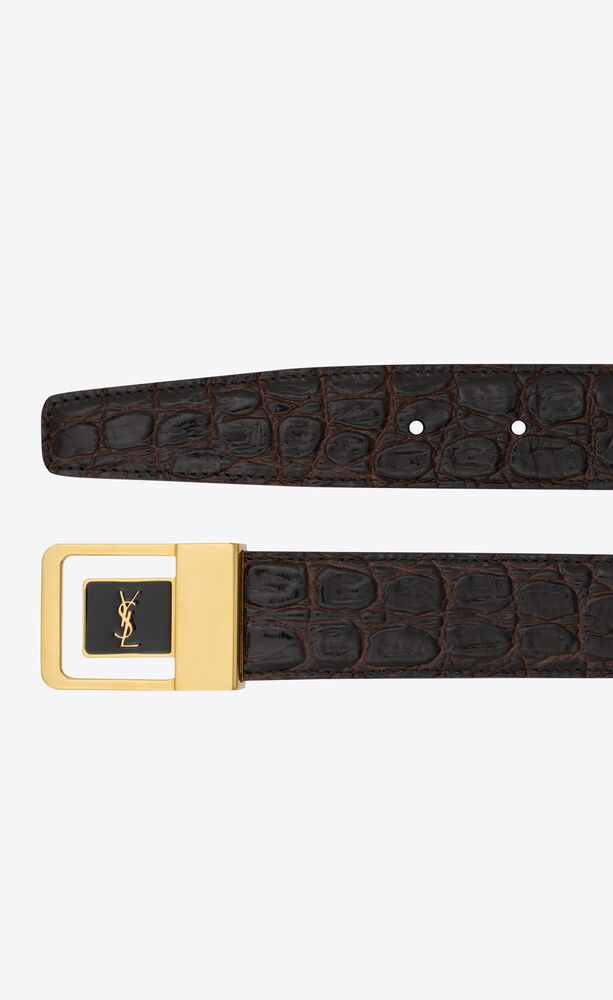 Leather belt Yves Saint Laurent Brown size 100 cm in Leather