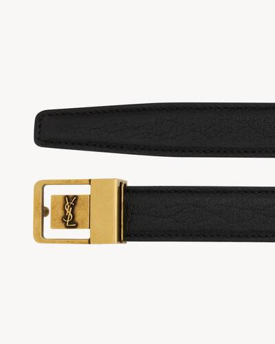 LA 66 buckle thin belt in grained lambskin | Saint Laurent | YSL.com