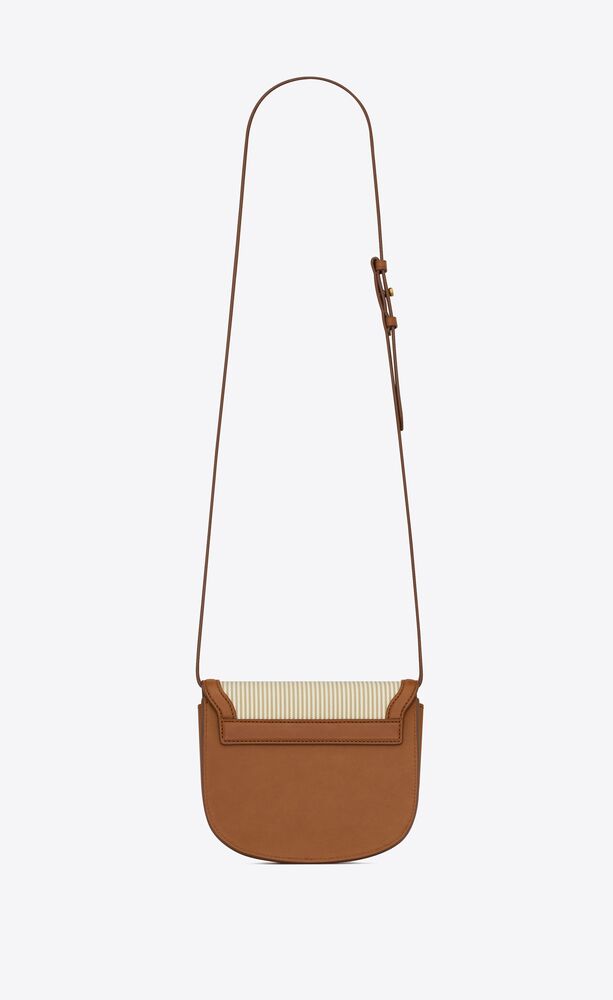 Kaia small in canvas and vegetable-tanned leather | Saint Laurent | YSL.com