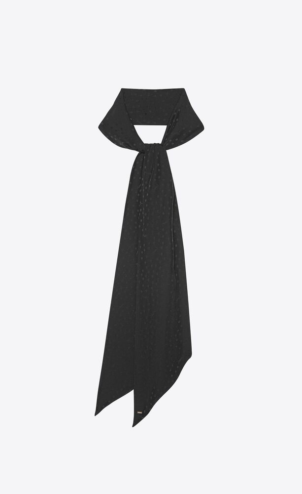 dotted monogram lavallière scarf in silk jacquard