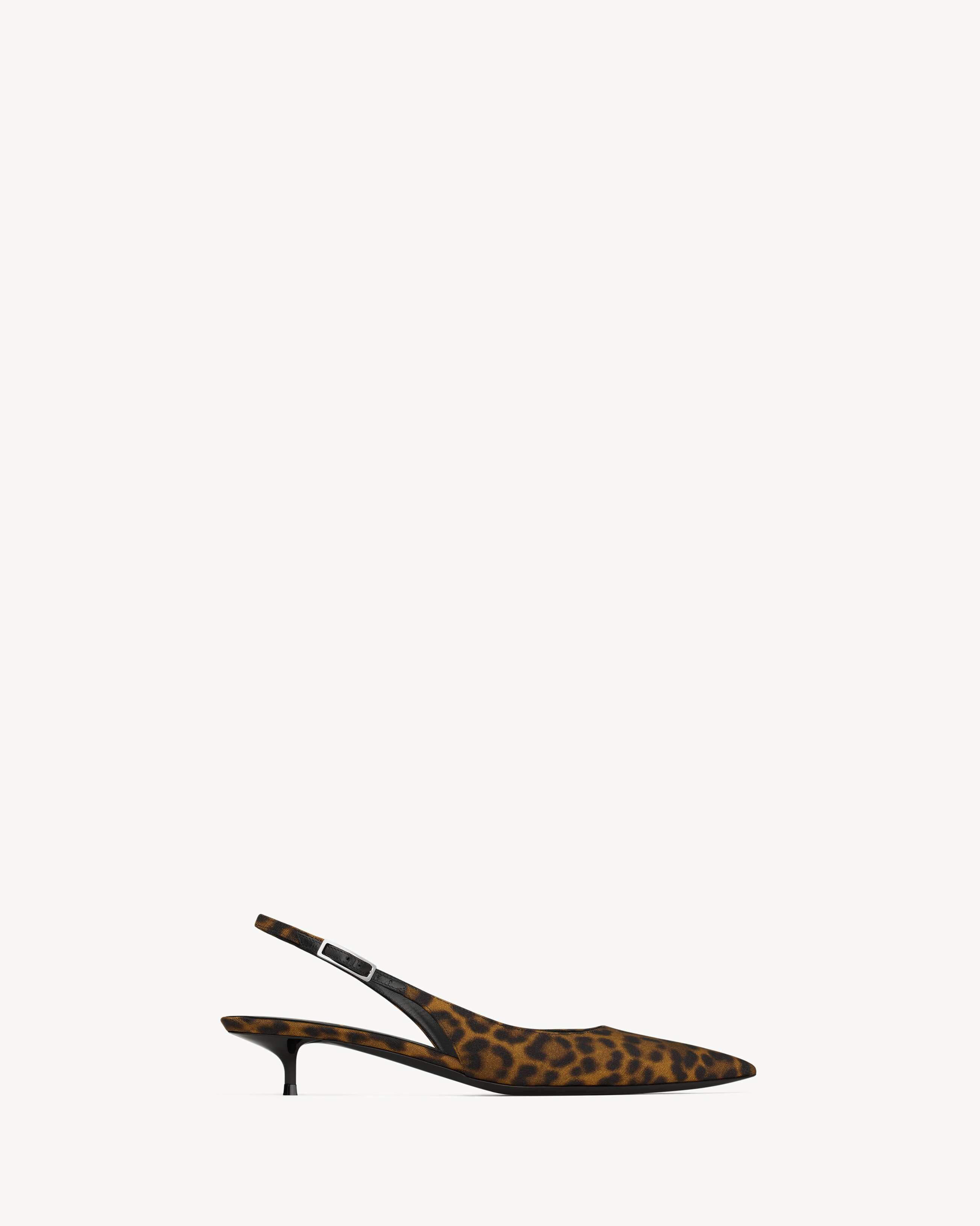 Décolleté aperte sul retro CHERISH in gros-grain leopardato