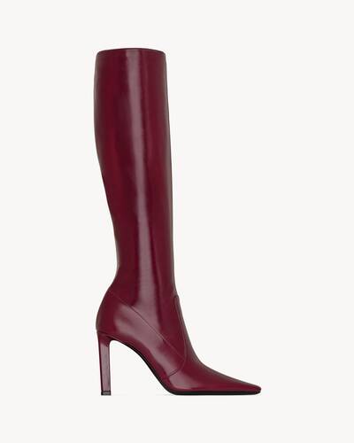 【美品】SAINT LAURENT ブーツ FRANCOISE boots in smooth leather in Bordeaux | Saint Laurent