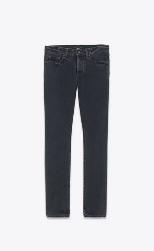 Slim-fit jeans in dark blue black denim | Saint Laurent | YSL.com