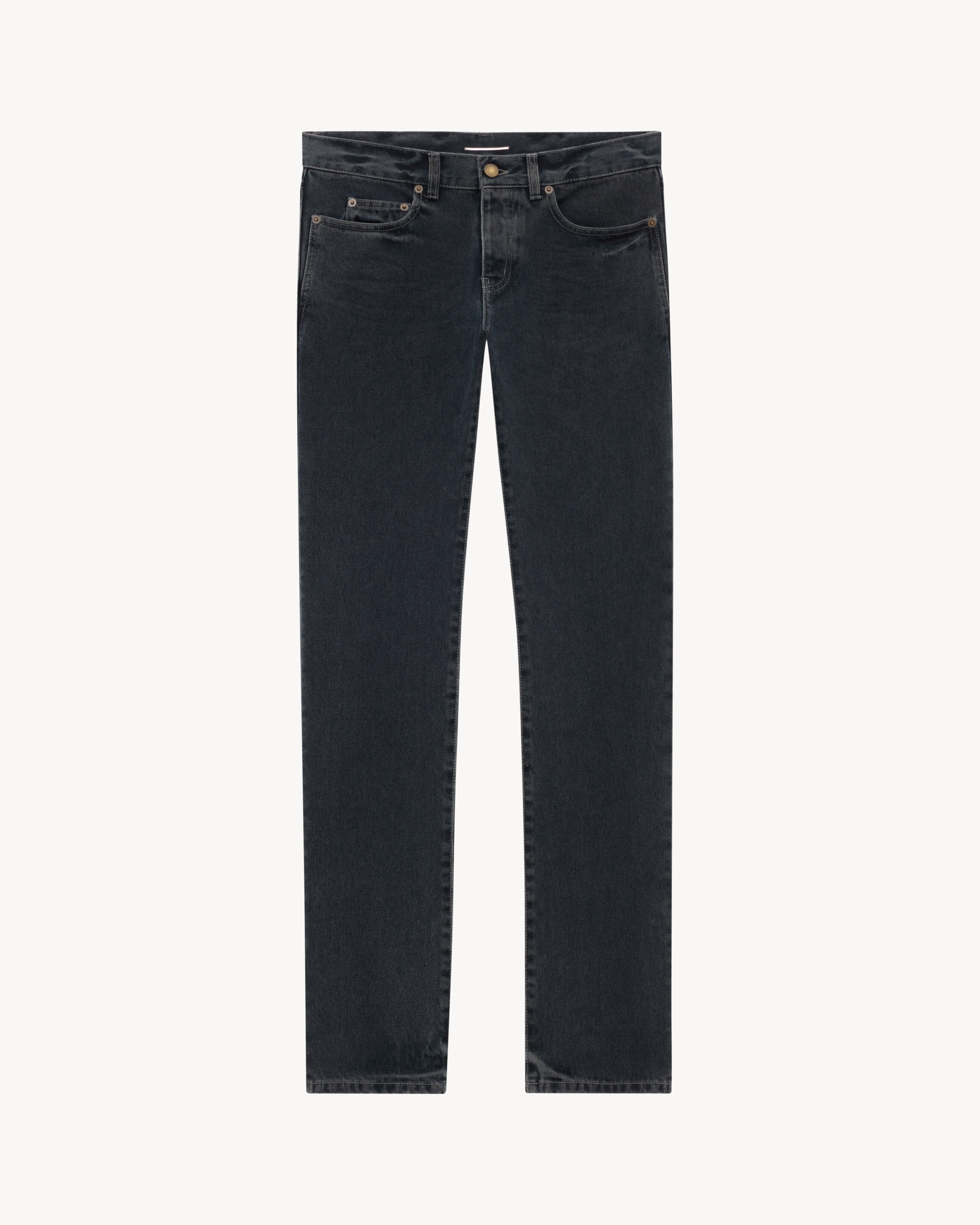 Slim-Fit Jeans in Dark Blue Black denim