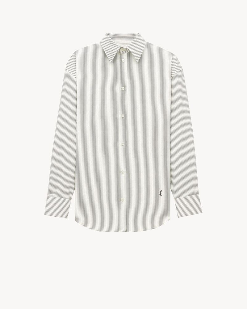 shirt in striped cotton