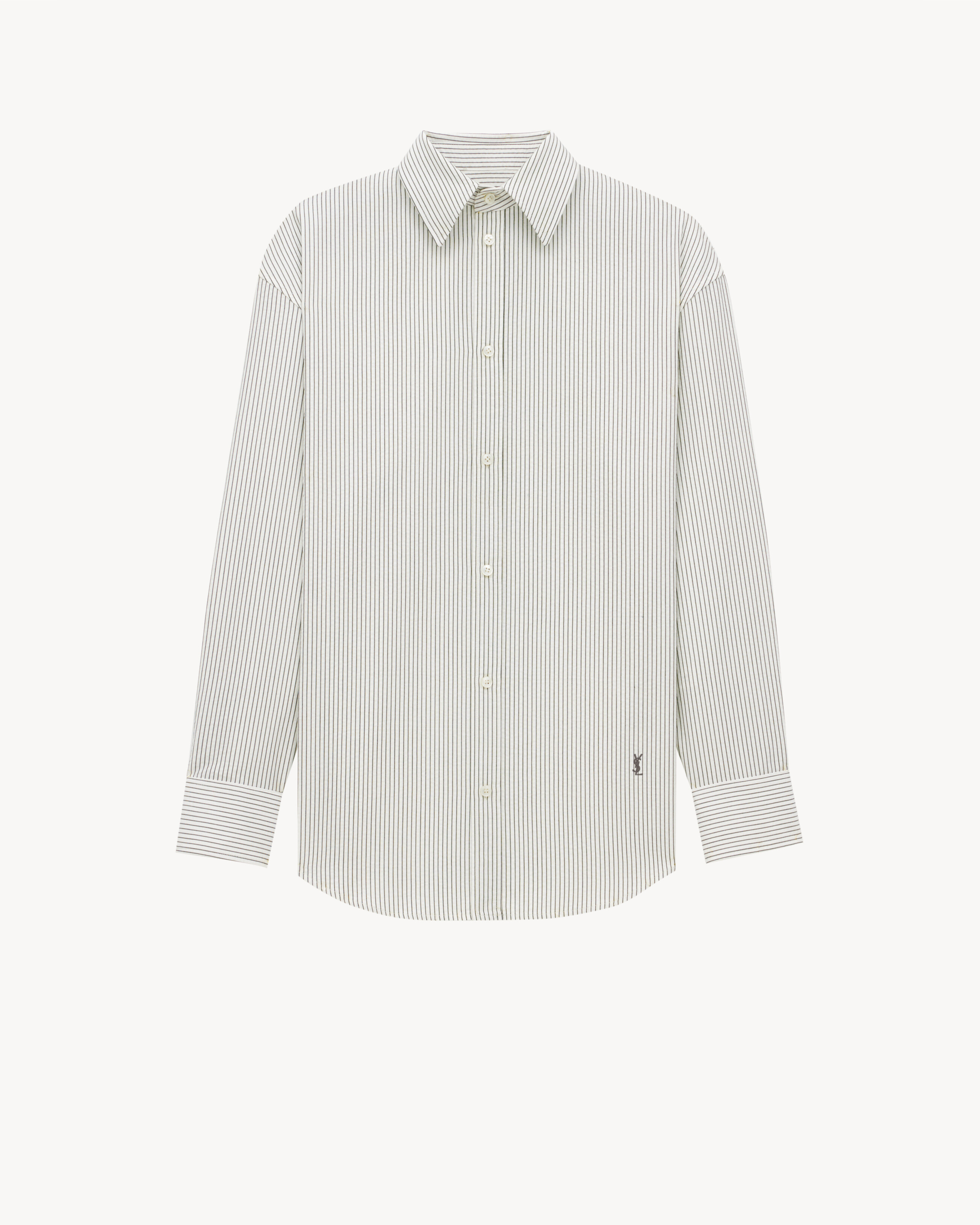 CASSANDRE shirt in striped cotton poplin