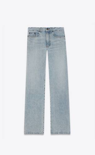 jeans larghi in denim blu