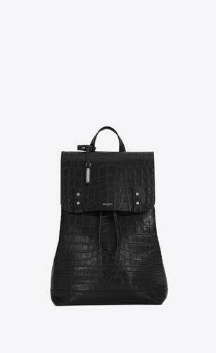 sac de jour backpack in crocodile-embossed leather