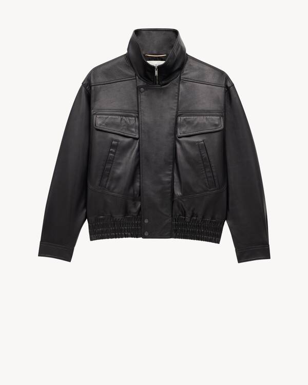 【未使用級】SAINT LAURENTナイロン ボンバー ジャケット ボルドー 未使用級】SAINT LAURENTナイロン ボンバー ジャケット ボルドー