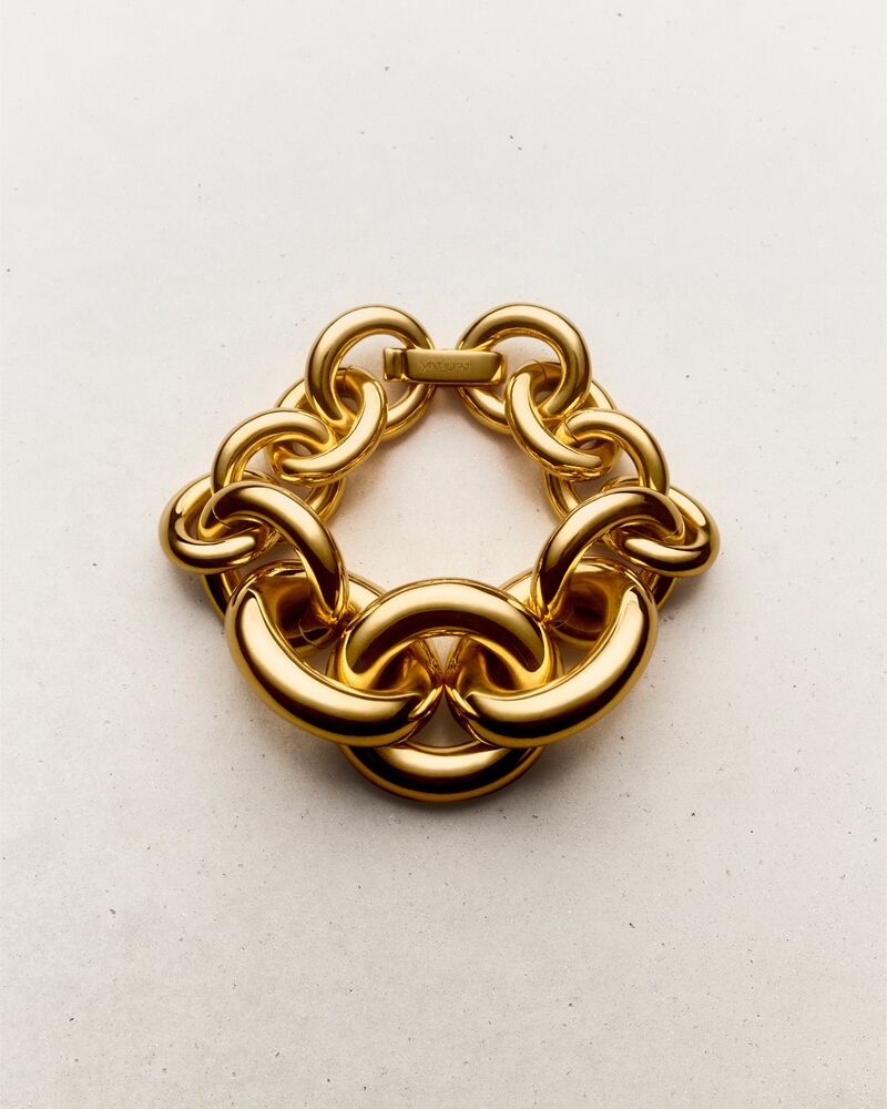oversized graduated chain bracelet in 18K yellow gold