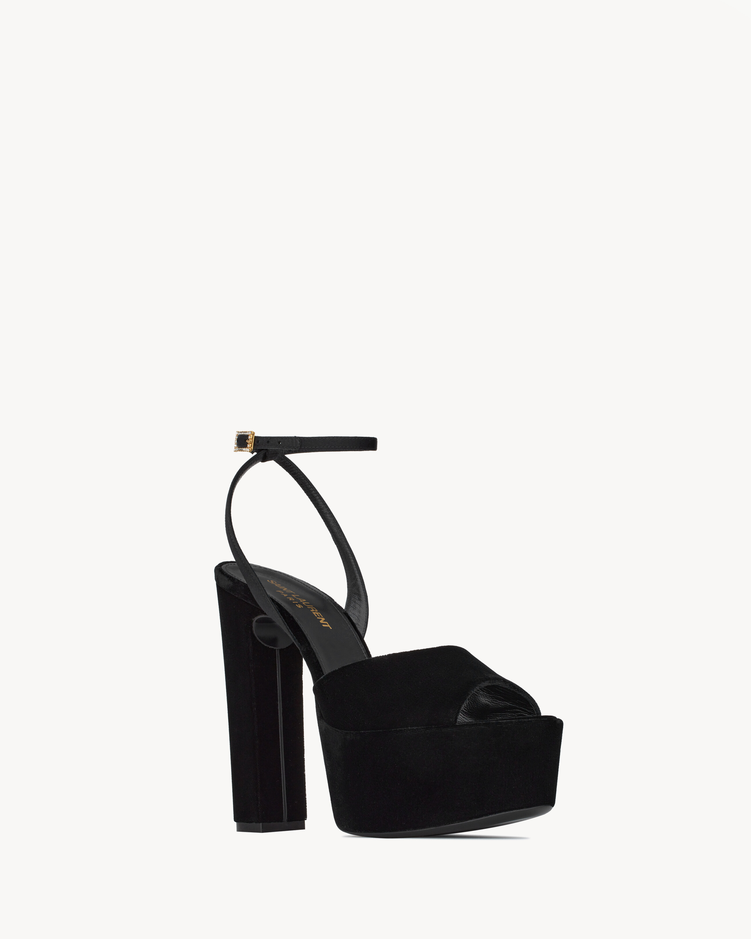 Jodie Plateausandalen aus Samt