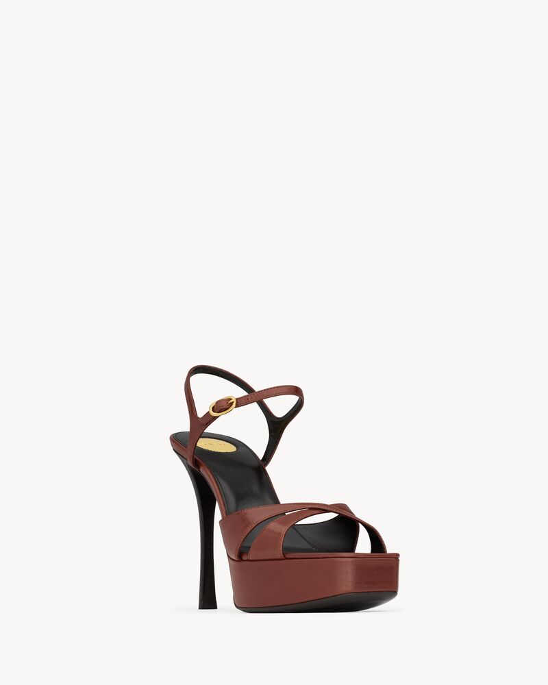 DEBBIE Plateausandalen aus Glattleder