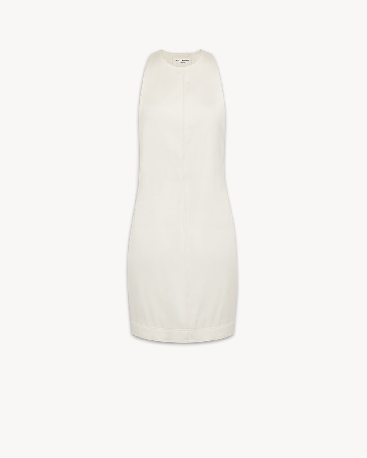 Racerback dress in stretch duchess silk | Saint Laurent | YSL.com