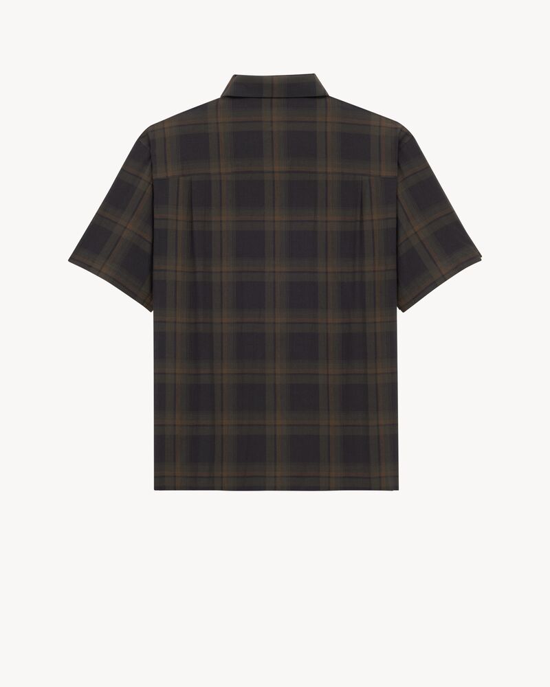 Camisa de tartán de gasa de algodón