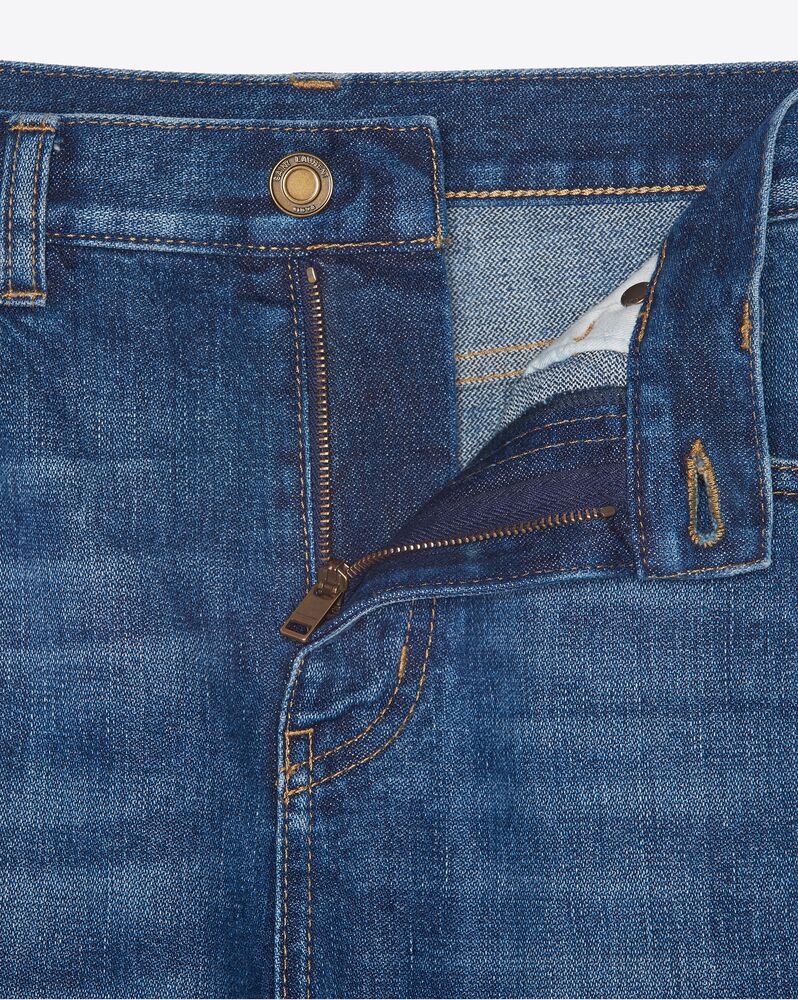 authentic straight jeans in blue ink wash denim | Saint Laurent | YSL.com