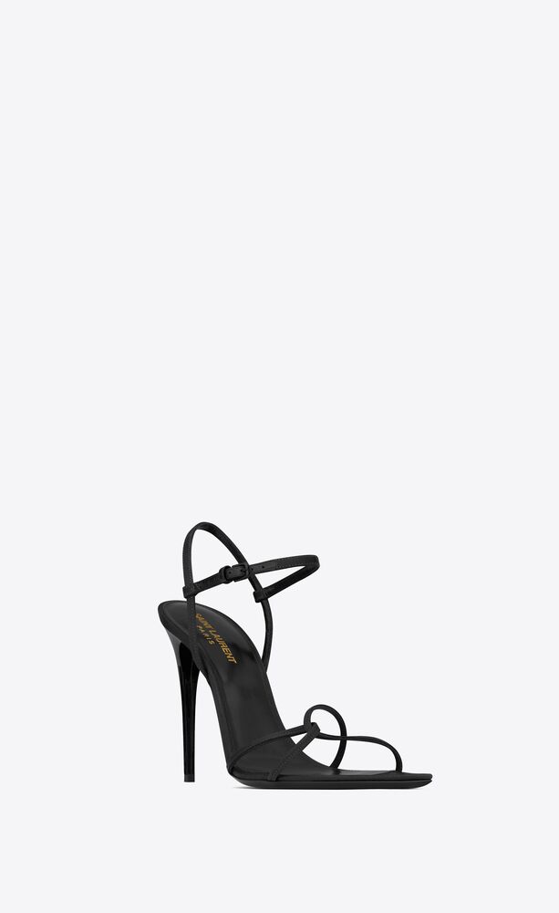 Clara sandals in crepe satin | Saint Laurent | YSL.com