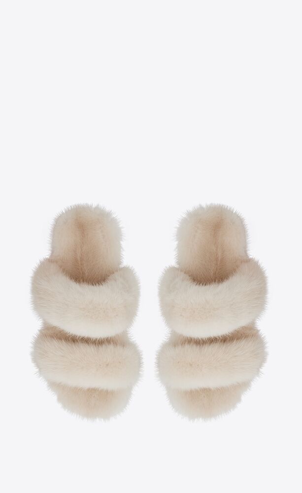 ysl fuzzy slippers