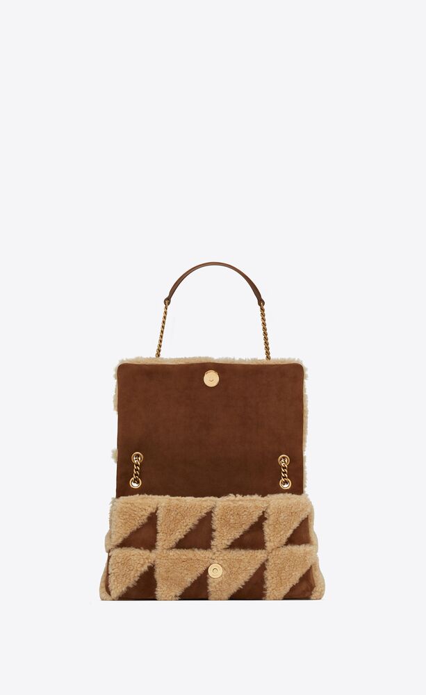 jamie medium in suede and shearling patchwork
