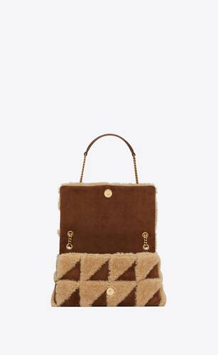 jamie medium in suede and shearling patchwork