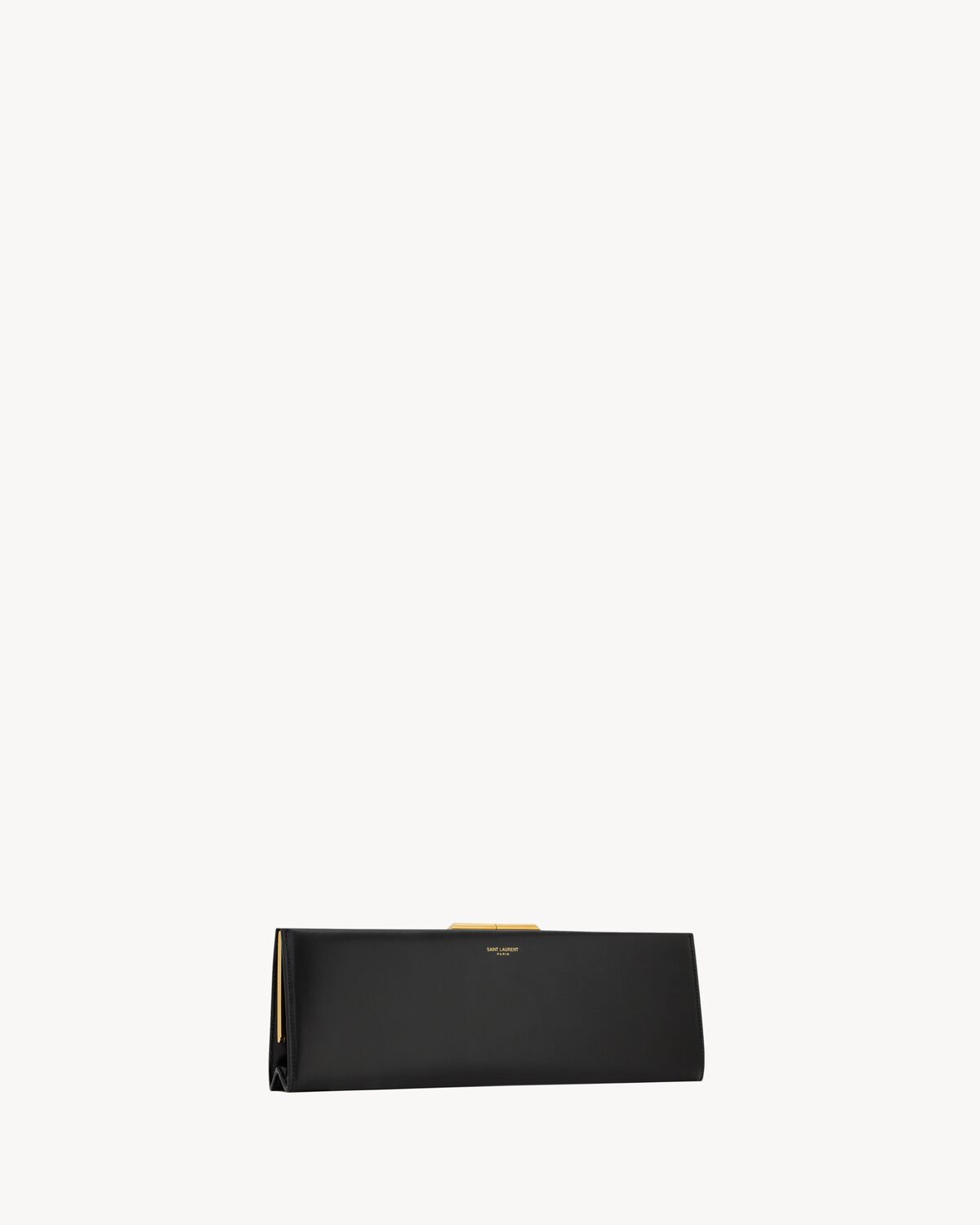 midnight large clutch in smooth leather