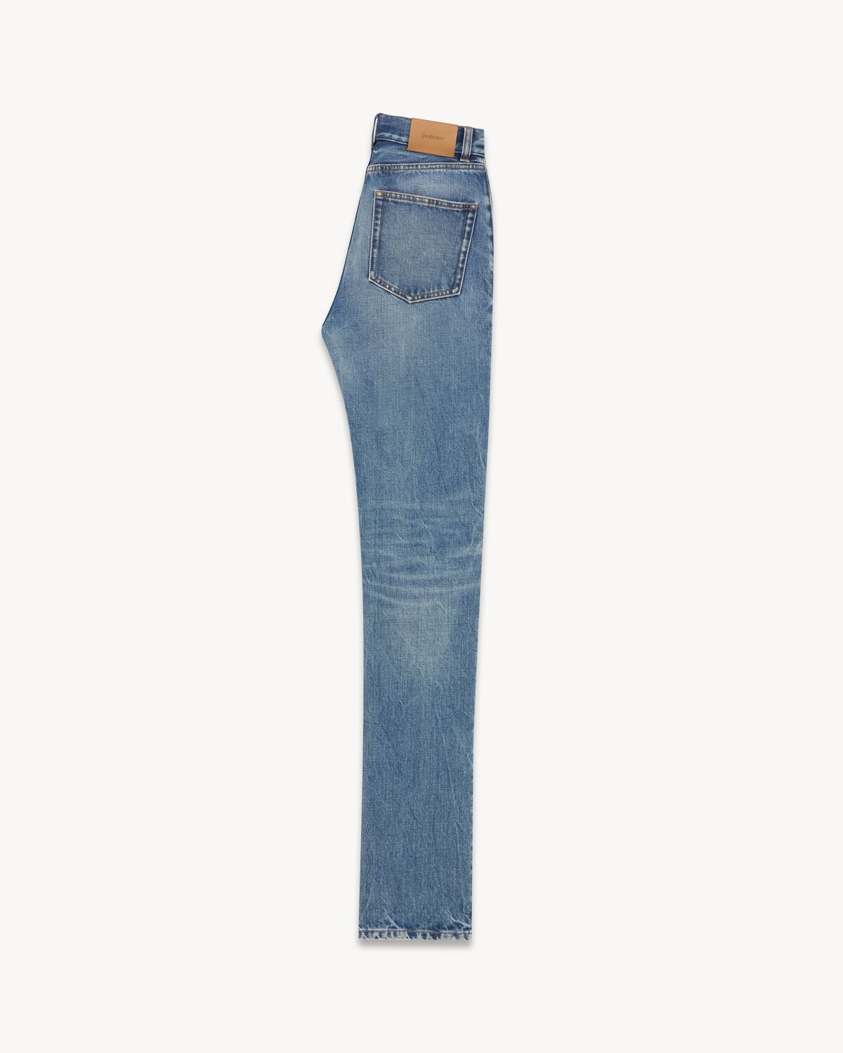 jeans slim-fit stile anni ‘90 in denim blu anni ‘50