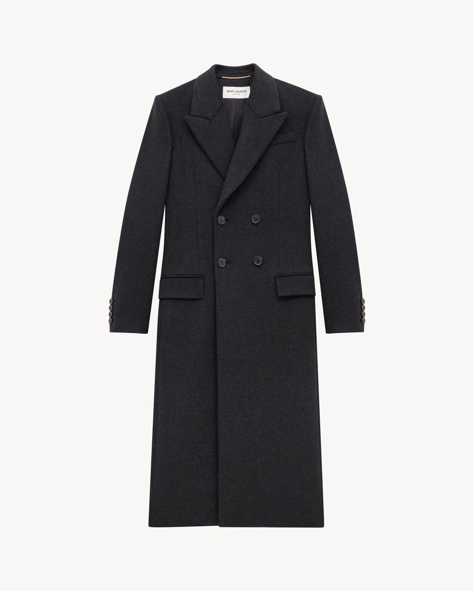 ロングコート(カシミヤ&ウールフェルト) | Saint Laurent ロングコート(カシミヤ&ウールフェルト) | Saint Laurent