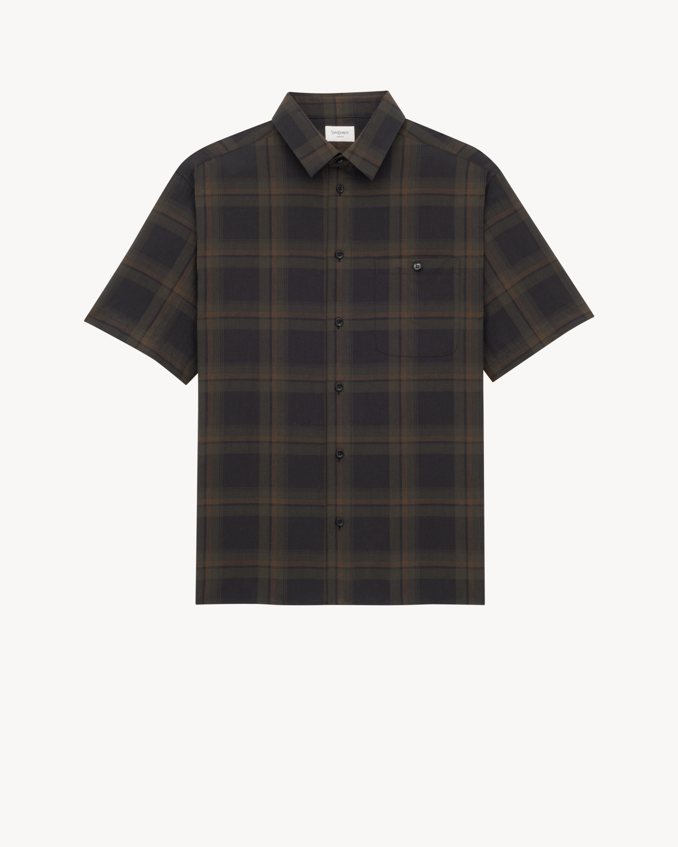 tartan shirt in cotton voile