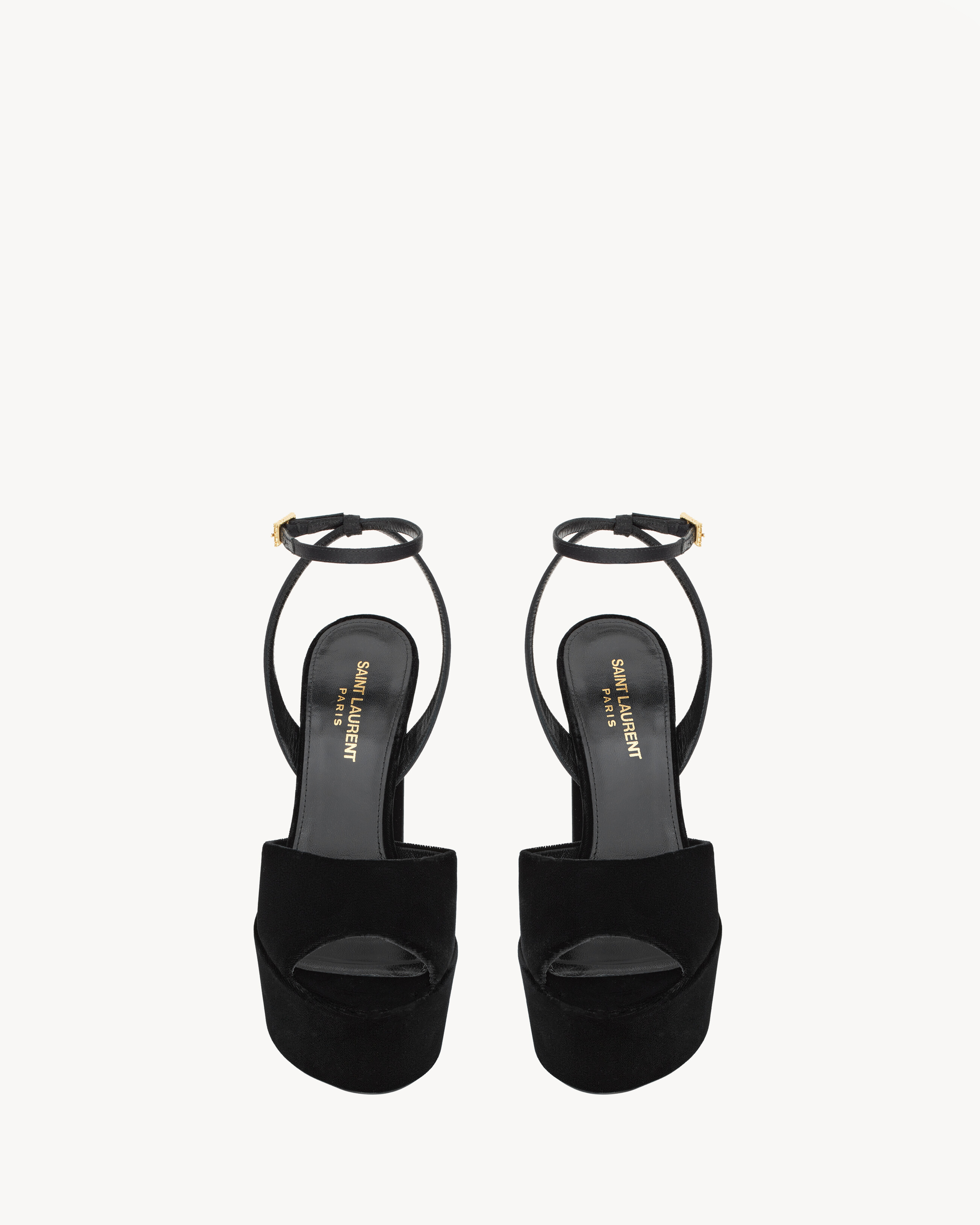 Jodie platform sandals in velvet