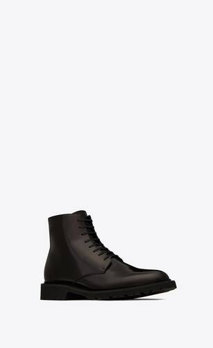 黒BlackサイズSaint Laurent Army Lace Up Boot サイズ41
