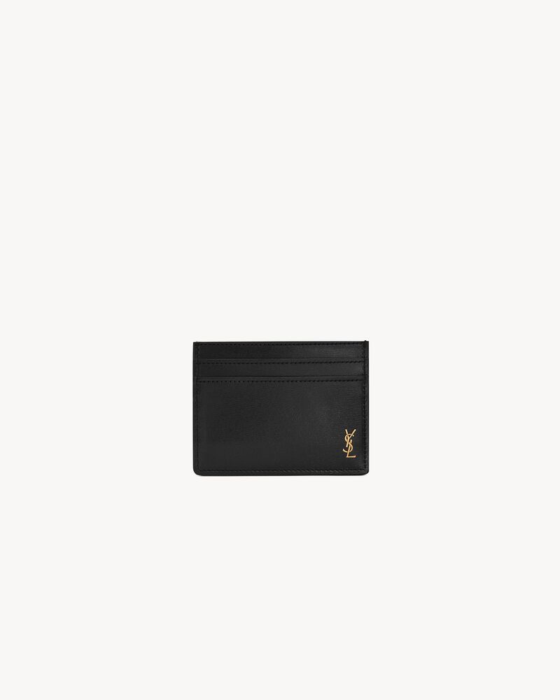 TINY CASSANDRE credit card case in shiny leather