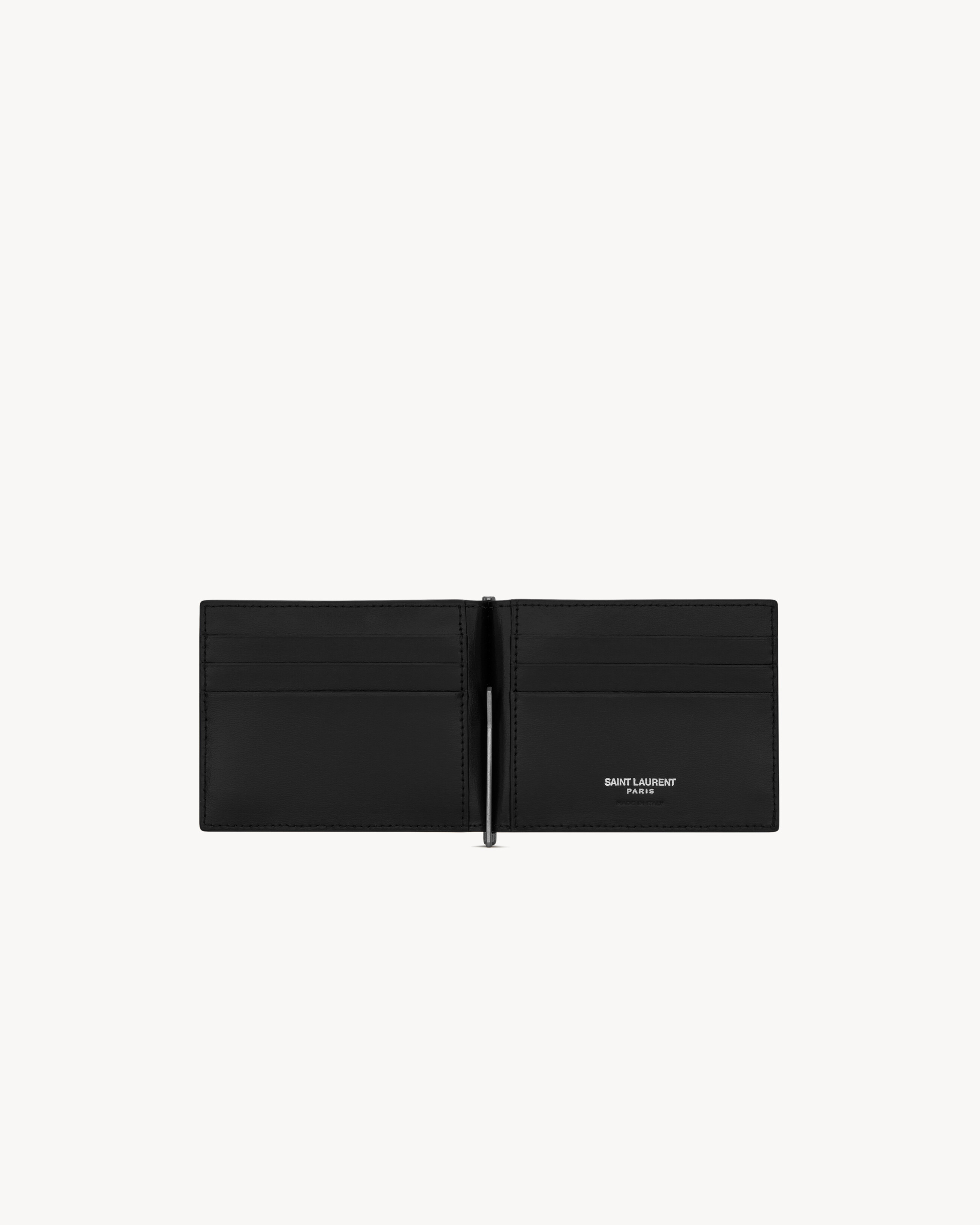 TINY CASSANDRE Bill clip wallet in matte leather | Saint Laurent | YSL.com