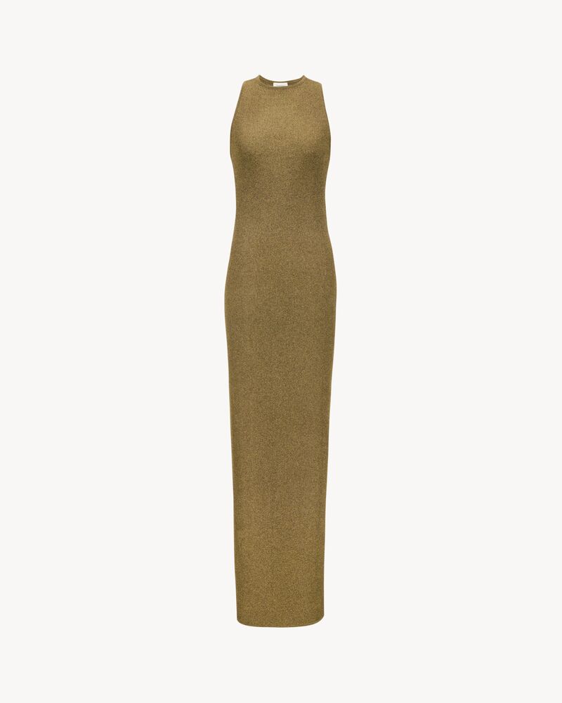 racerback dress in lamé rib knit