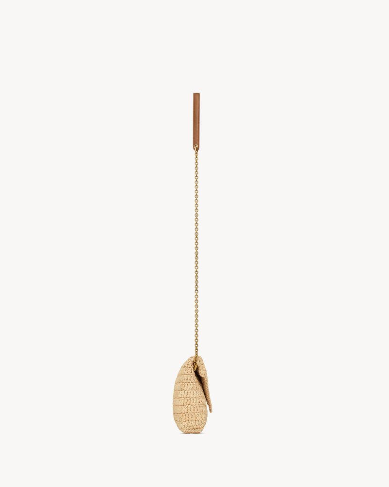 CASSANDRE Ketten-Pouch aus Raffia