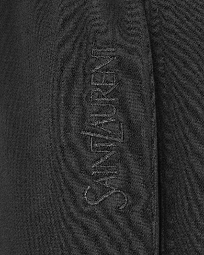 Black Straight-leg cotton-fleece track pants, Saint Laurent