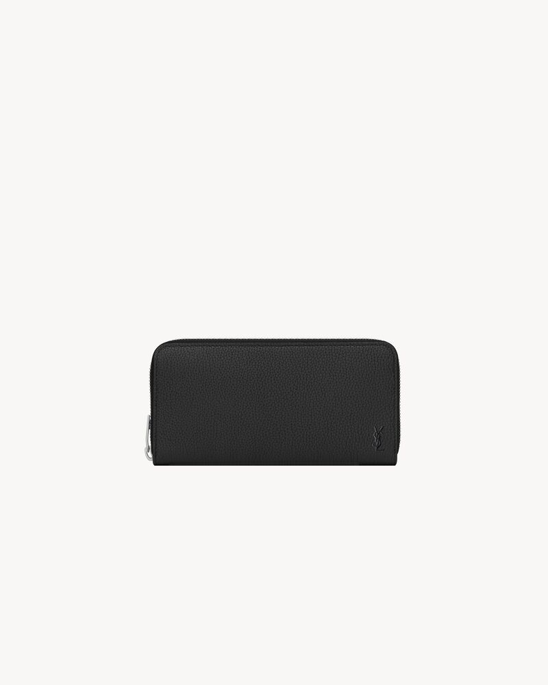 그레인 가죽 소재의 CASSANDRE 쉐도우 SAINT LAURENT 지퍼 어라운드 지갑