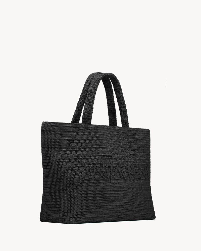 VIP【送料関税込】SAINT LAURENT beige raffia TOTE Saint Laurent Raffia Tote Bag With Logo – LOZURI®
