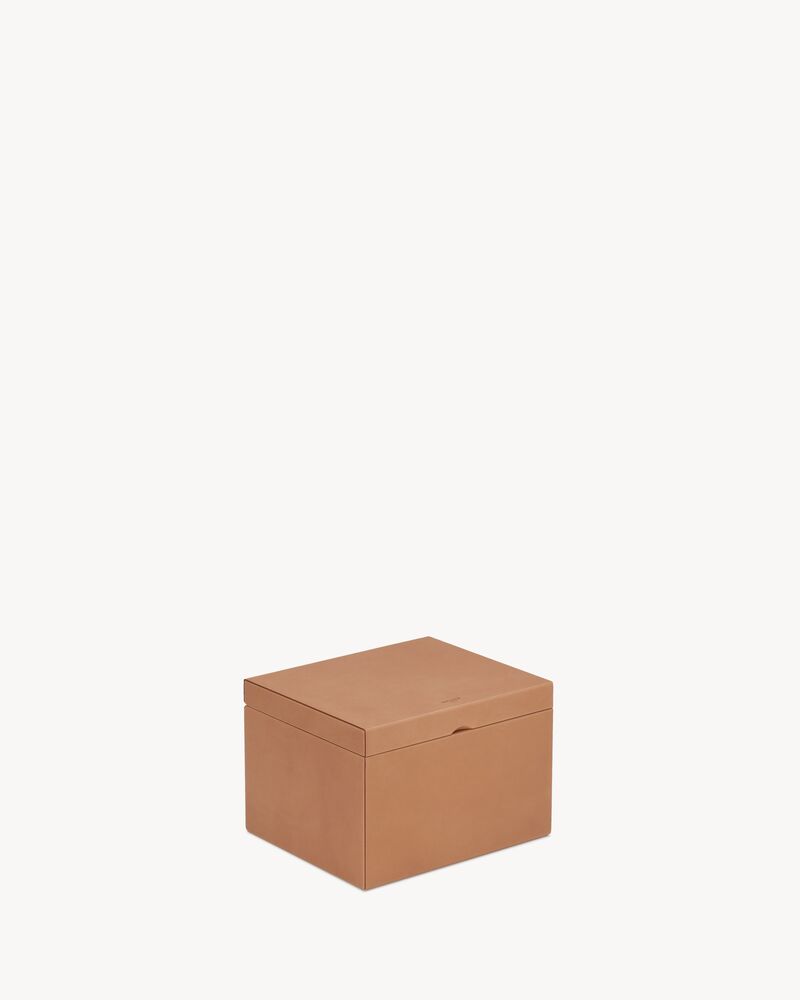 small box in vegetable-tanned leather