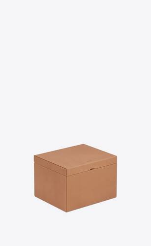 small box in vegetable-tanned leather