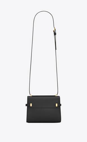 Manhattan Mini Leather Shoulder Bag in Black - Saint Laurent
