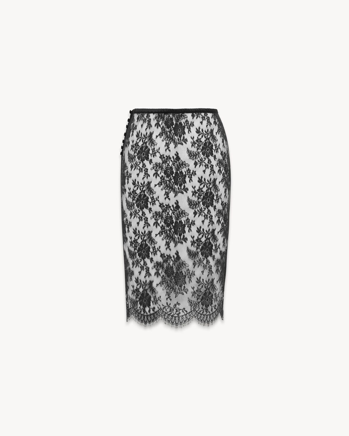 wrap pencil skirt in lace