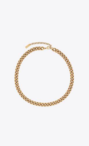 Metallic Saint Laurent Rolo-chain Choker Necklace in Gold Womens Jewellery 